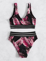 Sexy Mesh Tape Bikini 2026 Women High Waist Swimsuit Printed Swimwear Female Lady Bathing Suit Swimming Summer Beachwear