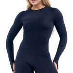 Long Sleeve Gym Top Women's Gym Clothes Fitness Yoga Tops Sport Shirt Seamless Dry Fit Quick Dry O Neck Running Workout Blouse