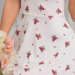 1 Piece Floral Print Ruffled Lace Camisole Nightgown for Women