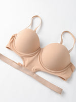 stylish sexy bra T-shirt underton beautiful back half cup smooth and exposed waist slim waist big exposed back push up bra