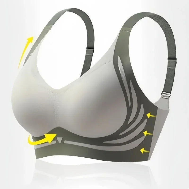 Push-Up Seamless Bras For Women Anti-sagging Non-wired Bra Anti-Spill Side Support Sexy Lingerie Adjust Straps Underwear M-4XL