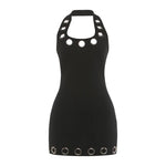 Summer Women's Fashion Dress Backless Hot Girl Sexy Slim Hip Cover Dress
