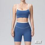 2pcs Women's Quick-drying Sportswear High-Stretch Padded Yoga Bra Butt-Lifting Sport Shorts Breathable Comfortable Yogasuit