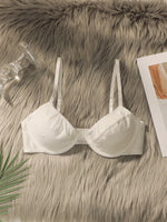 Women's Steel Rim Embroidered Lace Underwear Collar Push Up Shoulder Straps Adjustable Comfortable Close fitting Bra MR2642