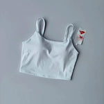 Women's yoga sports bra, small camisole vest integrated fixed gathering sports and fitness bra