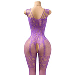Sexy Open Lingerie Set .Erotic Exposed Breast Bra Transparent Bodystocking Teddy Crotchless Bodysuit Lust Hot Underwear Suit