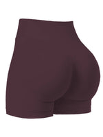 Seamless Hip Hugging Fitness Shorts, Internet Famous Sports Three Part Pants, High Waisted and High Stretch Peach Hip Pants for