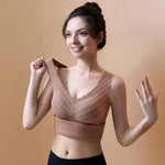 Seamless Velvet Lining Thermal Vest V-Neck Sleeveless Chest Pad Underwear Vest Autumn Winter Warm Bottom Vest