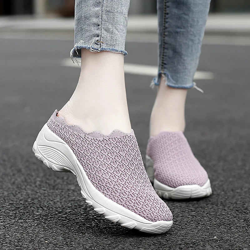 Women Casual Shoes Fashion Breathable Walk Mesh Flat Shoes Lady Sneakers Women Tenis Feminino Shoes LadyMesh Summer Shoesty76