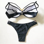 S - XL Splicing Bikini Push Up Swimsuit Female Swimwear Women Two-pieces Bikini set Bra Cup Bather Bathing Suit Swim V2103SW