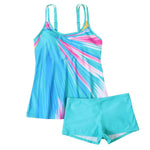 Plus Size Vintage Print Tankini Set Two Piece Swimdress Panty Bathing Suit Beachwear Beach Swimwear Retro Summer Swimsuit New