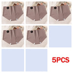 5PCS Seamless Mulberry Silk Underwear Ultral Thin Women's Panties Sexy High Elastic Invisible Briefs Soft Underpants Lingerie