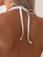 Sexy Deep V Neck One Piece Swimsuit 2025 Women Black Contrast Push Up Backless Slim Tummy Control Swimwear Beach Pool Bather