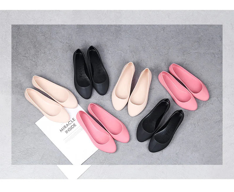 New ladies sandals soft pvc plastic flat non-slip women flat shoes 2022