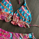 Sexy Bikini Floral Print Swimwear String Bikini Set Push Up Swimsuit Bikinis Women Biquini Beach Bathing Suit Women