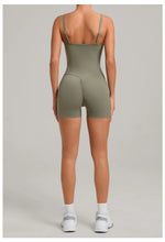 Womens Two Way Wear Bodysuit Sleeveless Yoga Stretch One Piece Romper Sexy Fitness Side Pockets Sportwears Bodysuit