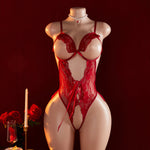 Sexy Crotchless Lingerie Women Lace Hollow Bra Set Erotic Costumes Baby Doll Dress Open Bra Porn Underwear Liberty Bodysuits