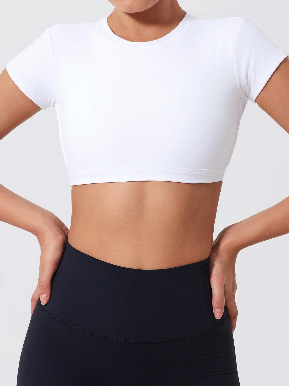 Hearuisavy Summer Sports Shirts Workout Tops Fitness Activewear Quick-Dry Yoga Clothes Sport Crop Tops Backless Gym Top Women