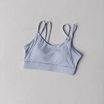 Women's Yoga Sports Bra Shock-Absorbing Gathered Front with Fine Strap Detailing Beautiful Back Design for Running Fitness Vest