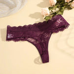 3Pcs Lace Sexy Thongs Women Low-Rise Briefs Sexy Soft Ladies Underwear Trendy Floral Underpants Female Flowery Panty Lingerie
