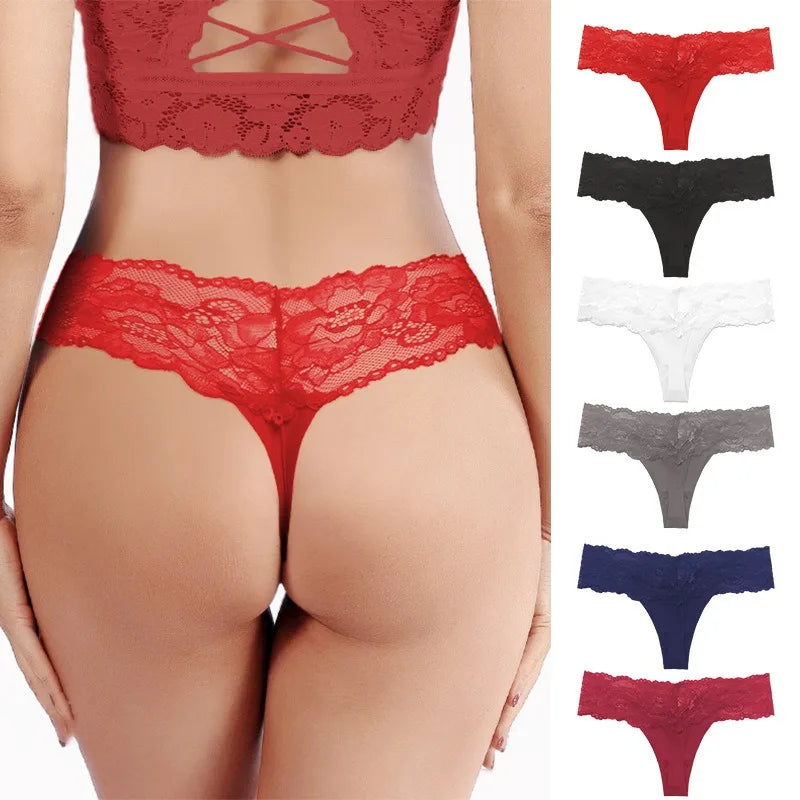 10pcs/set New Style Women's Sensual Intimate Panties Low-Rise Multi-Color Lace Trim Sexy Soft Breathable Skin-Friendly Underwear