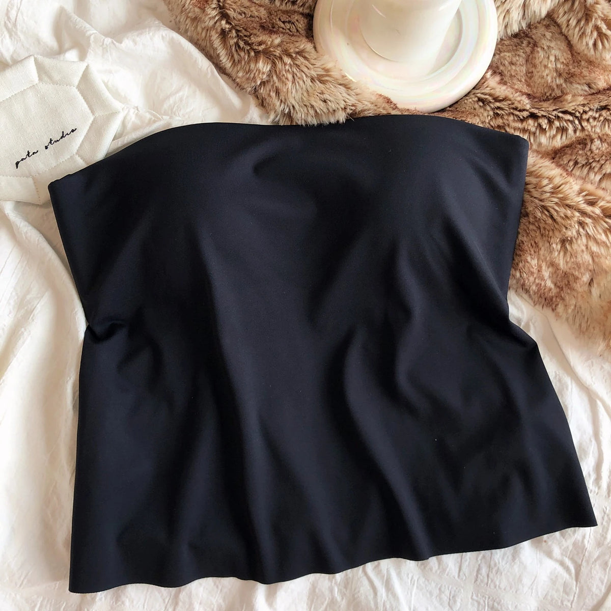 Women Seamless Invisible Underwear Summer One-piece Strapless Tube Tops Wire Free Bra Cold Breathable Comfort Anti Slip Lingerie