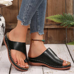 Lightweight Clip Toe Wedge Heel Slippers Women Plus Size 43 Thick Bottom Casual Sandals Woman Outdoor Platform Summer Sandles