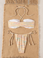 ZTVitality Sexy Tie Dye Bikini Set 2026 New Arrival Padded Bra Halter Bandage Seimsuit Women's Swimwear Summer Tow-Piece Biquini