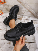 Women Spring New Black Platform Flats Shoes Women Loafers Slip on Boat Shoes Designer Casual Leather Oxfords 2026