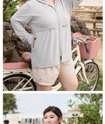 Ice Silk Long Sleeve Sunscreen Clothing 3XL 4XL UPF 50+ UV Protection Thin Breathable Sun-Proof Coat Ice Silk Sunscreen Jacket