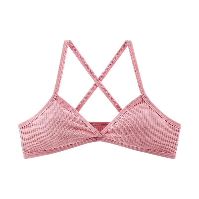 V-neck Sexy Bras For Women 1/3 Cup Wireless Bra Without Pads Sexy Lingerie Breathable Bralette Female Underwear S-L