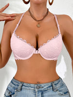 Women's sexy bras Front Buckle Push up bra Removable Back-beautifying lace butterfly pattern Fashionable & Comfortable bra