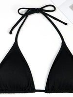 3 Pieces Triangle Halter String Bikini 2026 Solid Swimwear Female Sexy Swimsuit Women Bathers Bathing Swimming Swim Suit