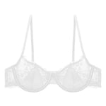 French Sexy Lingerie Ultra-thin Satin Lace Lingerie Set Anti Sagging Bra Half Cup Ultra-thin Lace Gather Anti-sagging Bra Set