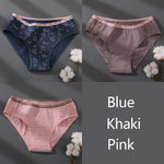 3Pcs/set Women Printing Floral Panties Low-Rise Cotton Briefs Female Comfortable Underwear Female Soft Panties Lingerie M-2XL