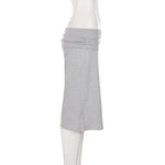 American knitted mid-waisted trousers, simple low-waisted straight loose casual trousers