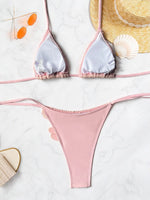 New Summer Women's Micro Bikini Set Crochet 3d Flower Decor Swimsuit Sexy Backless Low Waist Swimwear Push Up Thong Bathing Suit
