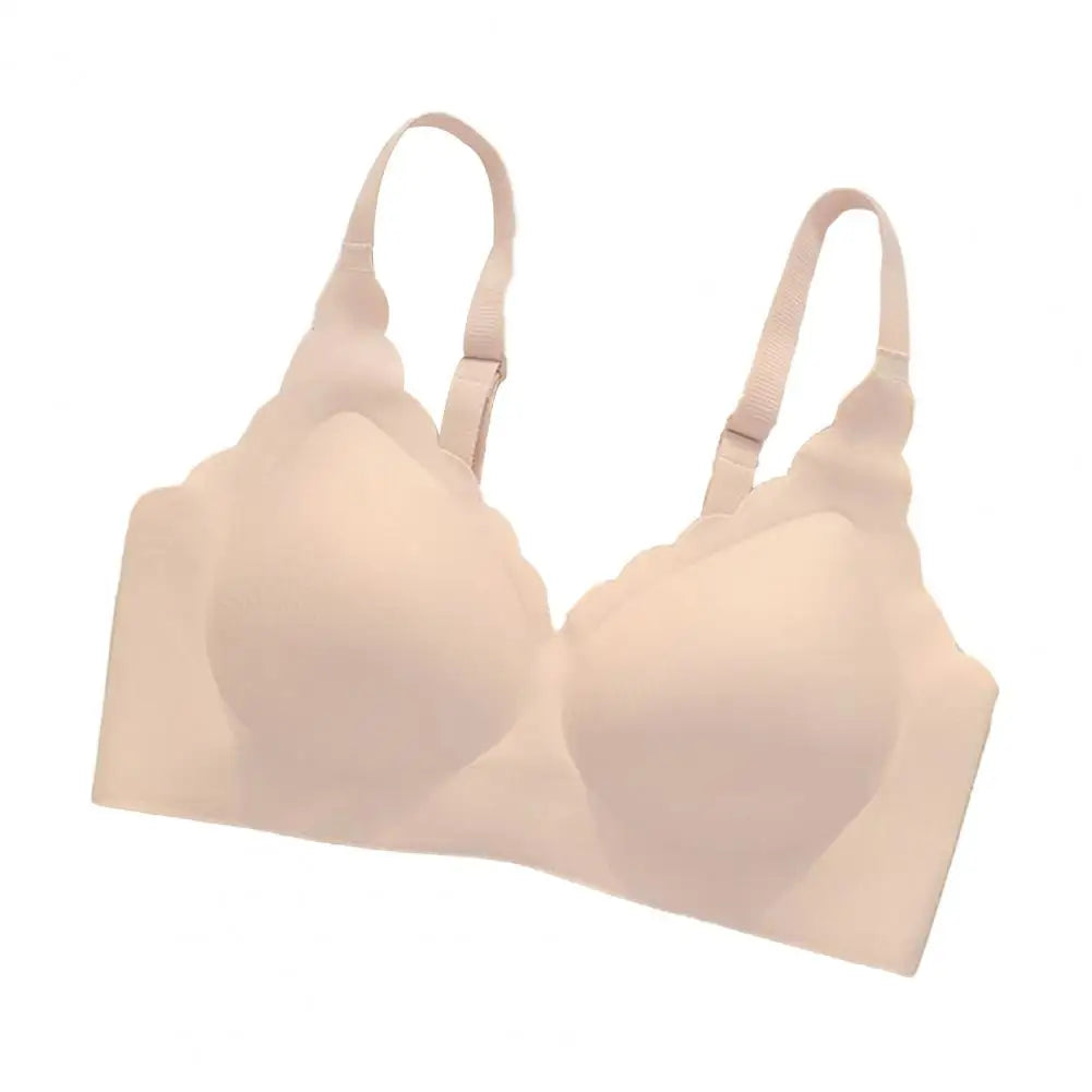 Women's Wireless Bra Full Coverage Push Up Support Bralette Seamless No Underwire Comfort Bra Wavy Edge Yoga Sports Bra