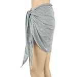 Women Beach Skirts Swimwear Summer Solid Bikini Cover Ups Shorts Pareo Wraps Sarong Skirt Swimsuit Beachwear Half Wrapped Skirt