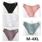 5Pcs Women Cotton Panties V-Belt Ladies Soft Female Sexy M-4XL Low-Rise Panties Bikini Underwear Comfortable Lingerie 2024