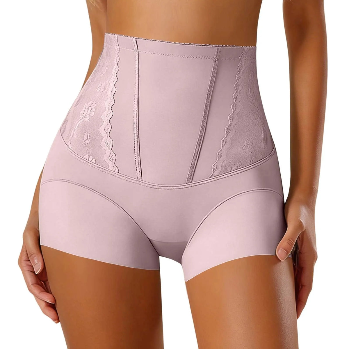 High Waist Lace Flat Belly Boxer Shorts For Women Slimming Panties Shapewear Tummy Control Underwear Female Hip Lifting Briefs