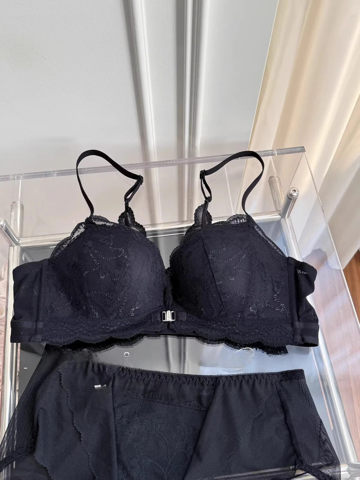 Summer Hot Sale! Front Closure Compression Bra for Small Bust - Sexy Lace Back Push Up Bralette, Lightweight Invisible Comfort