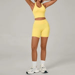 Women's Yoga Sets Sports Fitness Halter Neck Beauty Backless Vest Hip-lifting Shorts Suits Running Leisure Workout Gym Suits