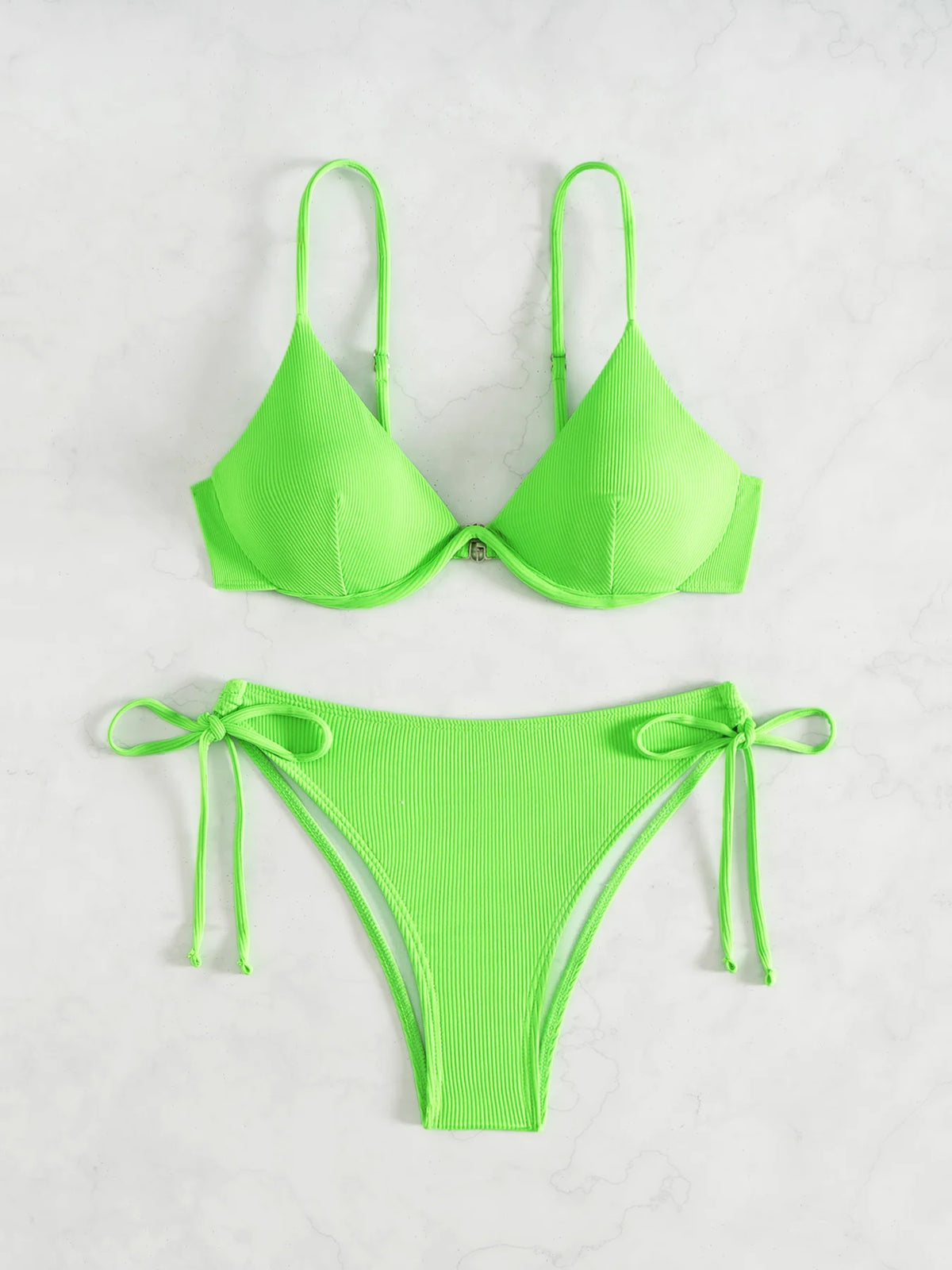 ZTVitality Solid Underwire Sexy Bikini 2025 New Arrival Biquini Padded Push Up Bandage Swimsuit Women Swimwear Summer Beachwear