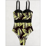 Print Push Up Swimsuit One Piece Swimwear Women High Waisted Swimming Suit Brazilian Monokini Bodysuit Beach Wear Bathing Suit