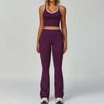 Gym Tracksuit Yoga Set 2 Pieces Workout Outfits Fitness Sportswear High Waist Leggings Sports Bra Athletic Wear Women Clothes