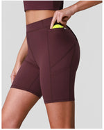 Naked High Waisted Yoga Shorts Women Quick Drying Side Pocket Cycling Pants Outdoor Abdominal and Hip Lifting Sports Shorts