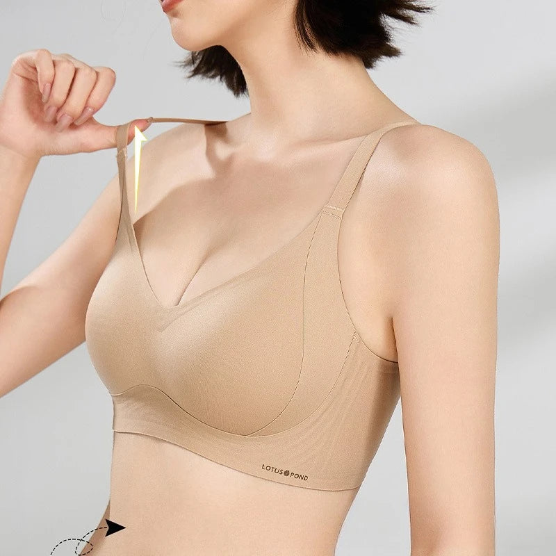 Double Lift Soft Support Bra for Women Seamless Anti-Sag Lightweight Push-Up Lingerie Comfort Underwear Sport Everyday Bras
