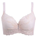 Plus Size Female Lace Bra Thin Bralette 80-105 C/D Cup Push Up Brassiere Widening Side 4-Row Button Bras Absorbs Sweat Underwear