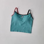Women's Summer Color Block Yoga Fitness Vest Anti-Sagging One-Piece Camisole Fitness Suit for Active Wear